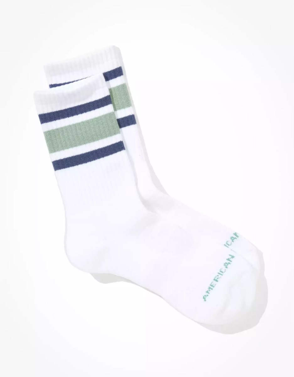 Chaussettes American Eagle AE Rayé Crew Menthe Homme | PJE-50198956